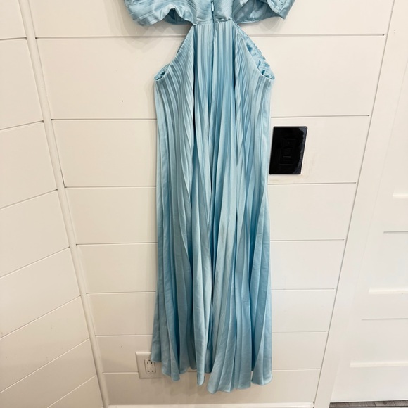 Abercrombie & Fitch Blue Giselle Pleated Cutout Maxi Dress Medium 36232 - Picture 10 of 15